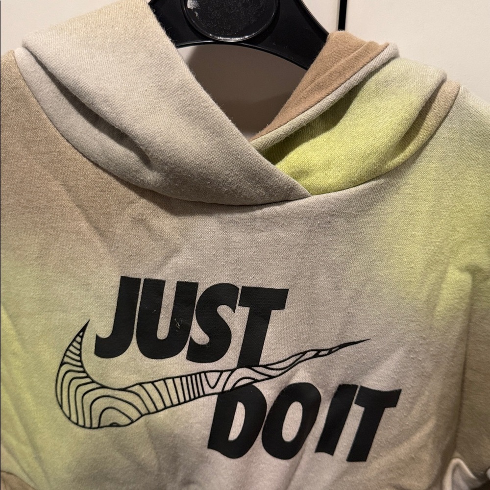 Kids Nike Tan and Yellow Just Do It Hoodie - Picture 3 of 7